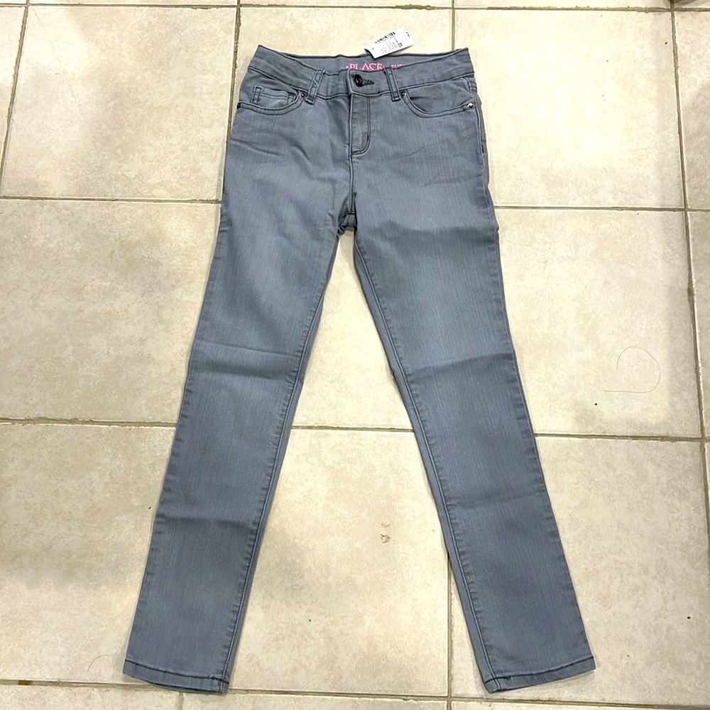 Brand new girl silver jean with tags: Size 10